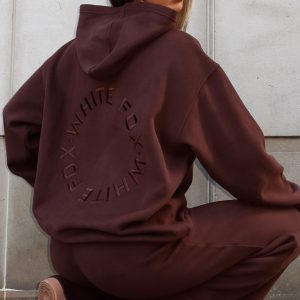 Stay Lifted Oversized Hoodie Bitter Chocolate