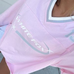 Let's Just Be Friends Long Sleeve Oversized Jersey Pink
