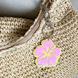 Meet Me On Vacation Keychain Yellow/Pink