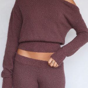 Please Be Mine Knit Sweater Chocolate