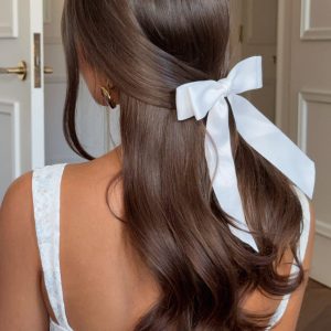 Sweet Serenity Bow Hair Clip White